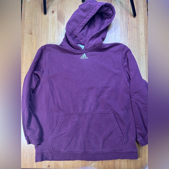 Adidas Purple Hoodie Sweater - Picture 1 of 5